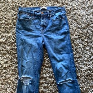 SALE Madewell Ripped Jeans 9” High Rise Skinny